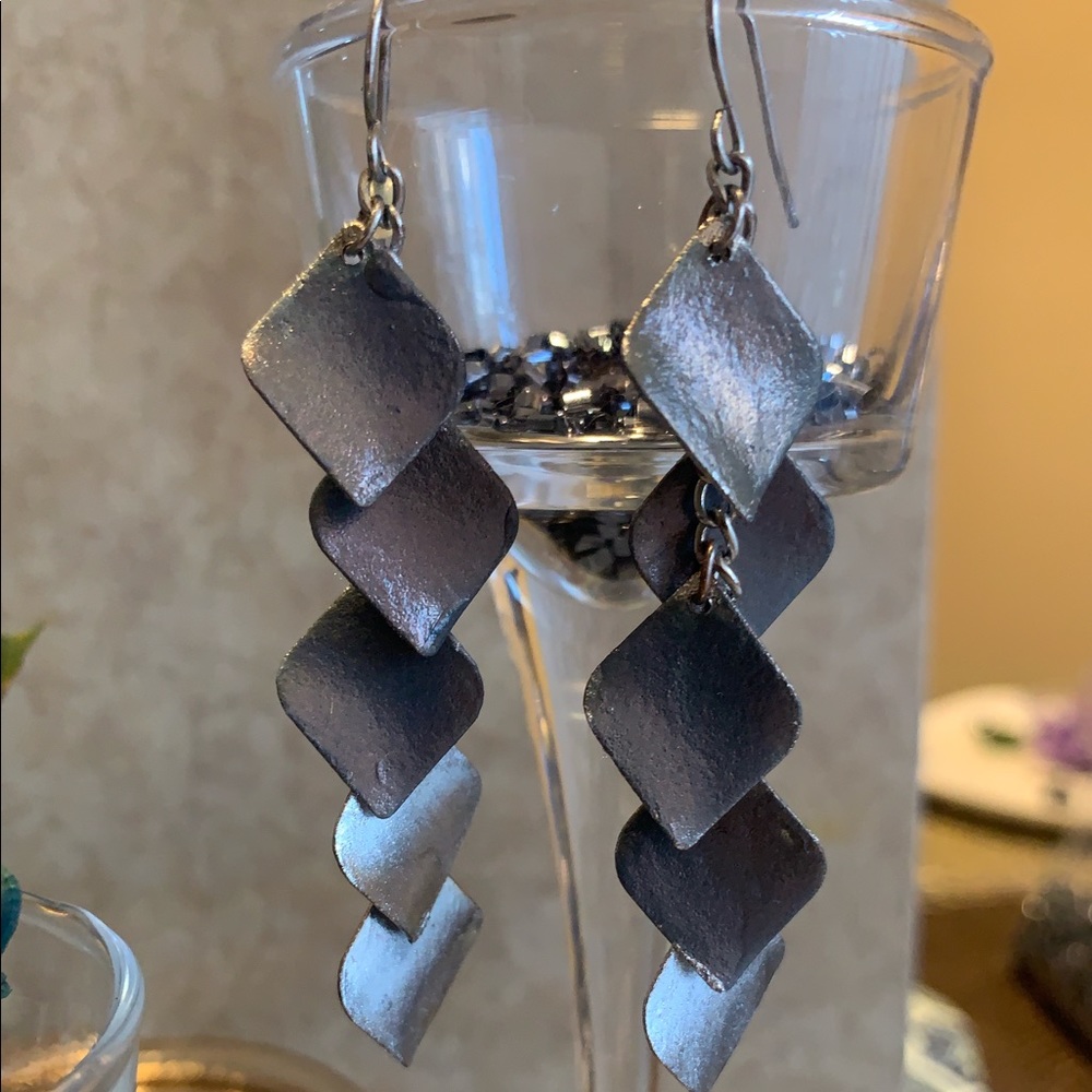 Jewelry sale!!! 3/$20 -Layered Fish scale dangle earrings